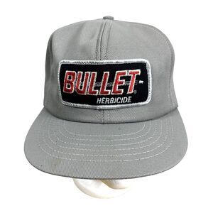 Vintage Swingster Bullet Herbicide Patch Snapback Hat Cap 80s 90s Gray